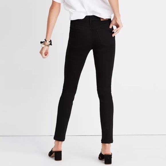 NWT Madewell 9” Mid Rise Skinny Jeans In ISKO Stay Black - Picture 2 of 7